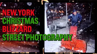 New York STREET PHOTOGRAPHY in a Blizzard with Medium Format Film Ikonta + Metz