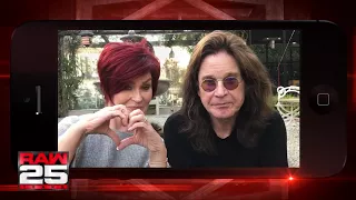 Sharon and Ozzy Osbourne give a shout out to the WWE Universe for Raw 25