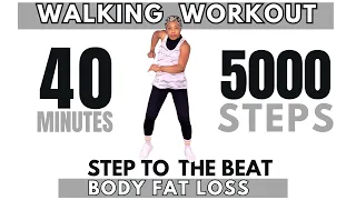 5000 Steps Walking Workout | Power walk for Body Fat Loss EASY TO FOLLOW I No Jumping | Walk at Home