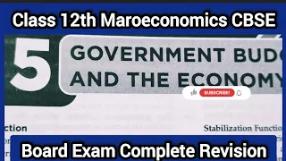 Government Budget One shot/Class 12 Macro economics Board exam 2024/Complete Revision