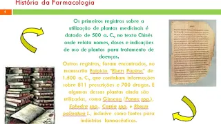 Aula 1 - Farmacologia - História da farmacologia