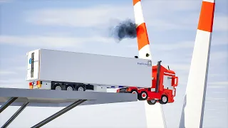 Cars vs Wind Turbine Crashes - Brick Rigs