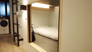 Stay at a capsule hotel that is full every day and difficult to book.