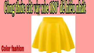 công thức cắt váy xòe 180 độ dễ hiểu nhất | Color FASHION