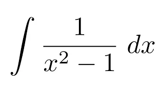 Integral of 1/(x^2-1) (partial fraction decomposition)