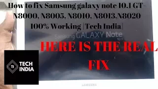 How to fix Samsung note 10.1 GT-N8000, N8005, N8010, N8013,N8020 stuck at samsung logo |Tech India|