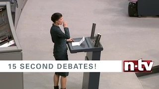 15 Sekunden müssen reichen. Die kürzesten Debatten zur Bundestagswahl - Sahra Wagenknecht