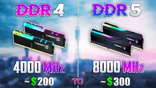 DDR4 4000MHz vs DDR5 8000MHz - Test in 10 Games