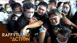 ANG PAGBUHOS NG LUHA NG PAMILYA GREGORIO SA ARAW NG LIBING NG MAG-INA.