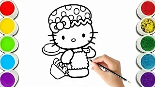 how to draw easy hello kitty|| bath character step by step| Draw and Colour @knowledgewitharts