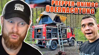 1. Übernachtung im PREPPER-UNIMOG! SURVIVAL MATTIN testet Funktion&Komfort | Fritz Meinecke reagiert