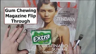 ASMR Gum Chewing Magazine Flip Through. ZENDAYA. Whisper, Brush, Tracing