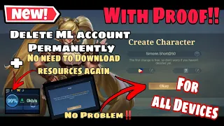 *NEW*How To Delete You ML Account Permanently In Your Device 2021 | Working To All Devices