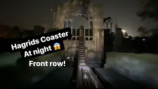 NIGHT TIME Hagrids Magical Creatures Motorbike Adventure- Front Row POV