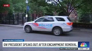 Security barriers installed at George Washington U. after DC police clear encampment | NBC4