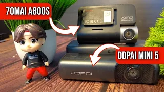 70MAI A800S vs DDPAI MINI 5 | Which is the BEST 4K Dashcam?  ULTIMATE Video Quality Comparison
