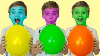 Magic Colored Ballons fun kid video / Nick and Poli