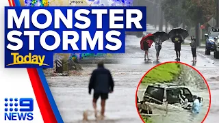 Monster storms and flash flooding lash NSW, Queensland | 9 News Australia