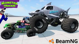 Monster Jam INSANE Racing, Freestyle and High Speed Jumps #24 | BeamNG Drive