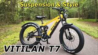 VITILAN T7 eBike:  4-Link Suspension & Stunning Style!