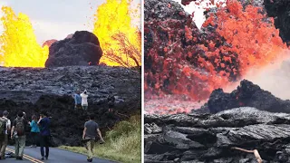 (Oct 15, 2021) La Palma lava river threatens even more buildings after volcano collapse