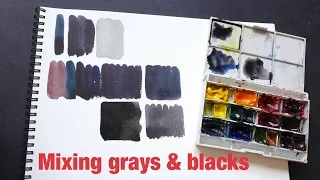 How to Mix Gray & Black with Watercolor (Part 2/2)