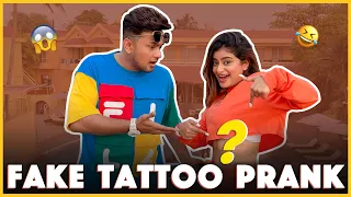 Fake Tattoo Prank on @awez_darbar 😂❤️ || Anam Darbar