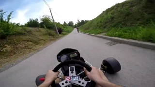 Suzuki GSX-R750 (K4) Powered Go Cart (150 HP) - 200 km/h Test Drive