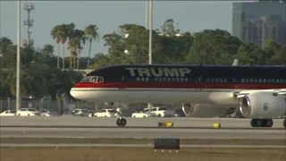 Trump arrives at PBIA