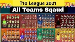 T10 Cricket League Abu Dhabi 2021 All Teams Confirm Squad