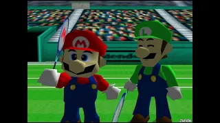 Mario Tennis (N64, 2000) - Intro (original format TV, 4K 60ᶠᵖˢ)