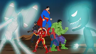 SuperHero: Superman, Hulk, Spiderman, Black Panther vs Evolution of GHOST-SIREN HEAD, BLACK CAT