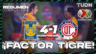 Resumen y goles | Tigres 4-1 Toluca | CL2023 - Cuartos Final IDA | TUDN