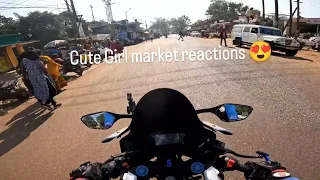 Cute Girls Shocking Reactions 😍 & Market reactions on My R15M loud Exhaust 💥