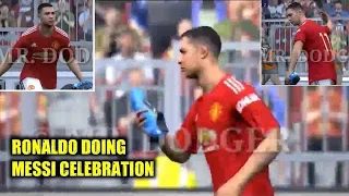 Iconic C.Ronaldo Doing Iconic L. Messi Goal Celebration In Pes 2021 Mobile || Pes Bug ||😂