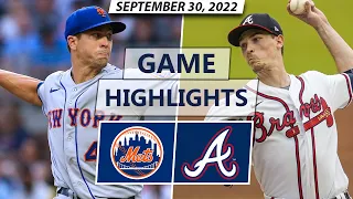 New York Mets vs. Atlanta Braves Highlights | September 30, 2022 (deGrom vs. Fried)