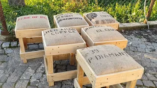 Ganha 1Milhão ♻️ Bancos Rusticos como fazer em madeira de paletes fácil e rápido by Eco-Art ♻️ #diy