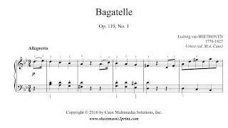 Beethoven : Bagatelle in G minor, Op. 119, No. 1