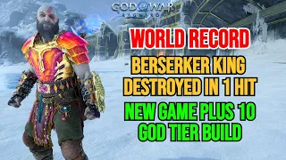 *WORLD RECORD* Berserker King Destroyed in 1 Hit - God Of War Ragnarok