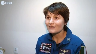 Intervista con Samantha dopo l'atterraggio