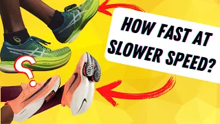 Advantage of a carbon plate racing shoe at slower speed? (With: Nike Vaporfly, Alphafly, Metaspeed)