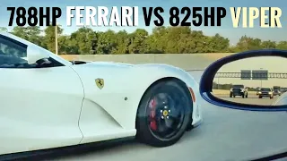 Ferrari 812 vs VIPER | Snake bites Horse