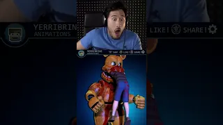 @markiplier  reacts to the animated Bite of 83 Fredbear animation by Yerribrine