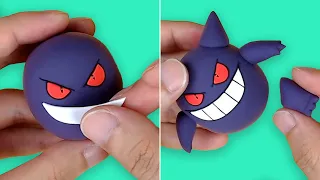 Sculpting Gengar Ghost/Poison Pokémon easily in clay