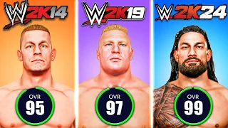 I Beat The Highest OVR Superstar In EVERY WWE 2K Game!