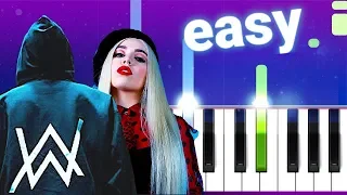 Alan Walker, Ava Max - Alone, Pt. II (100% EASY PIANO TUTORIAL)