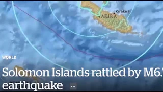 Powerful M6.7 earthquake hits Solomon Islands