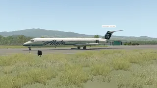 X-Plane 11 Jeju Intl Airport Scenery(RKPC) MD-82 Auto Land