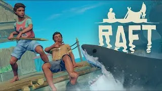 [Raft]открытое море релак - Выживаем №2