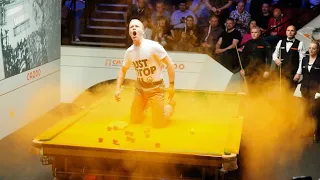 Just Stop Oil protesters invade World Snooker Championship arena | Worldsnooker championship disrupt
